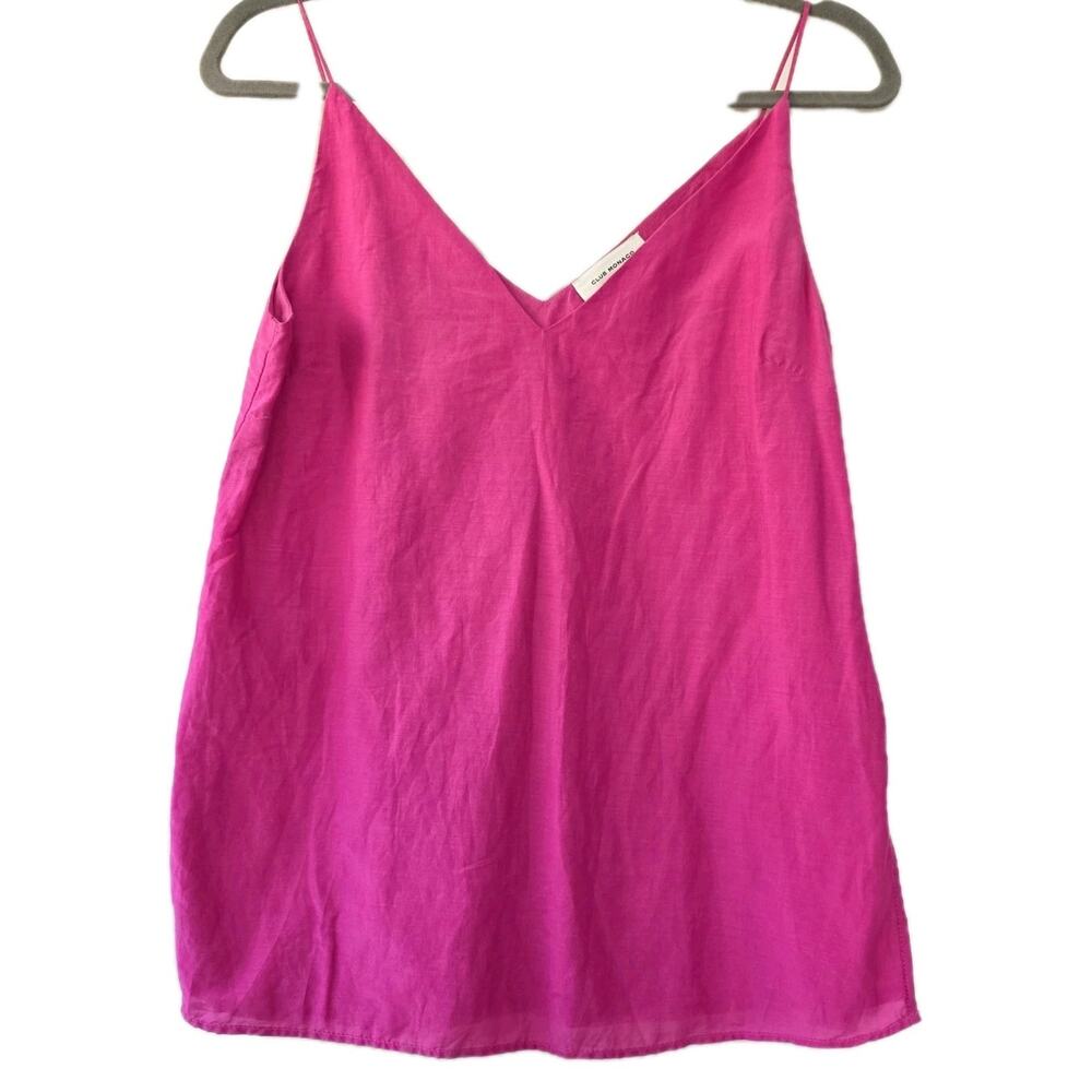 Club Monaco PINK Silk Cotton Camisole size XS Cami Tank Minimalist Cleangirl